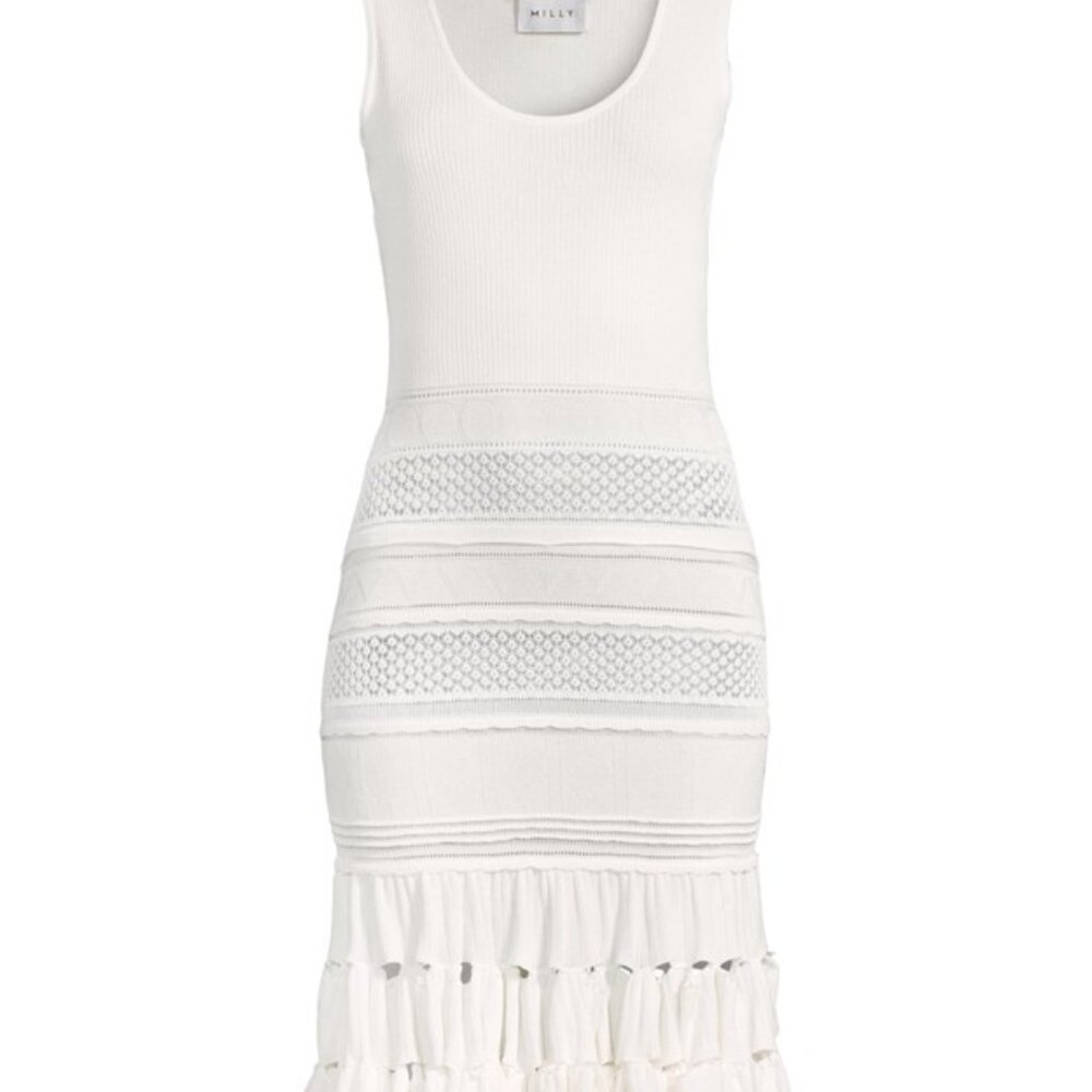 Milly Pepper Ruffle Minidress